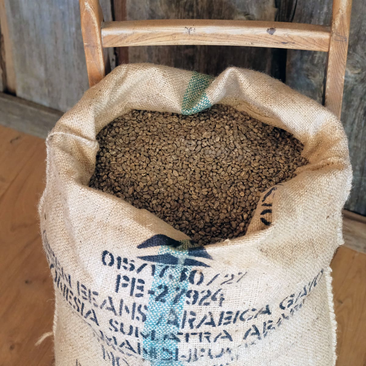 Kaffeesack in der Andechser Kaffeerösterei